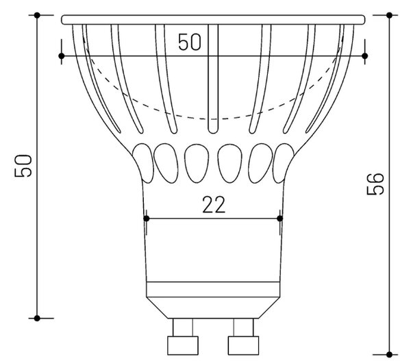 LED žárovka Minalox GU10, 8W, 24V, 1800K, 10°