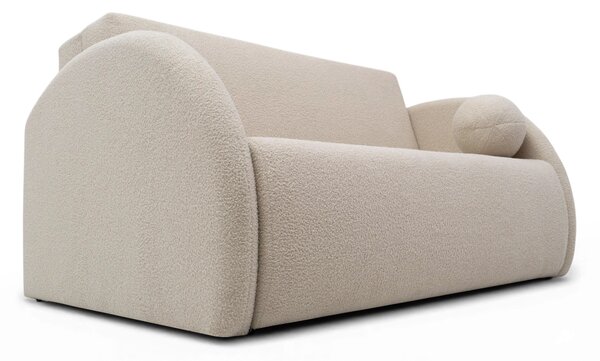 Rozkládací pohovka Nubi třímístná 140 cm s úložným prostorem - světlý béžový boucle Quelle 03