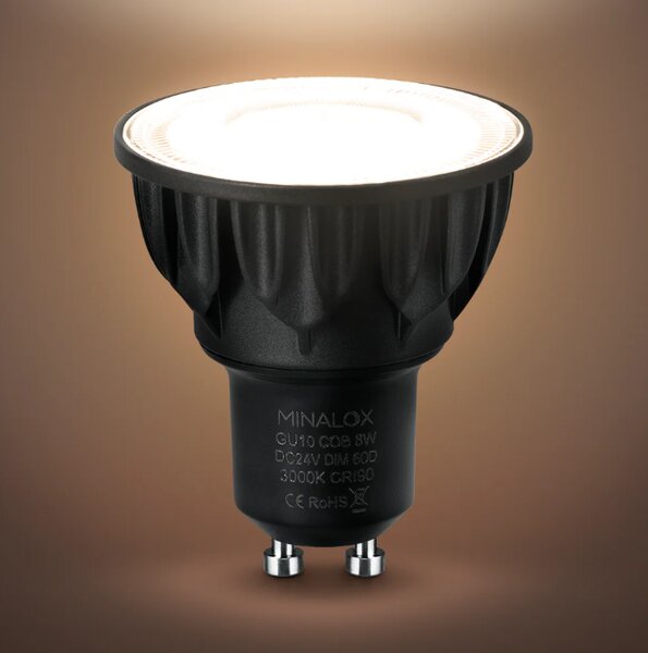 LED žárovka Minalox GU10, 5W, 24V, 3000K