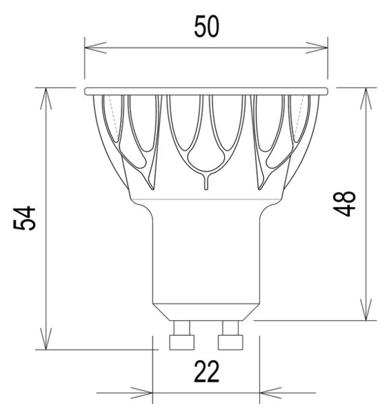 LED žárovka Minalox GU10, 5W, 24V, 3000K