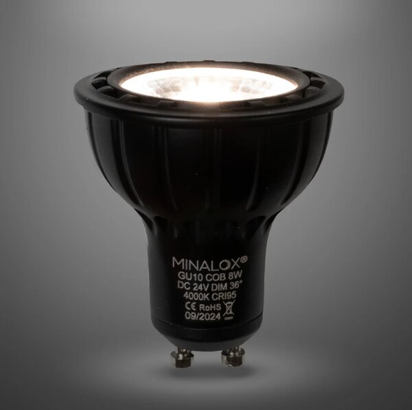 LED žárovka Minalox GU10, 8W, 24V, 4000K, 36° Barva: Bílá