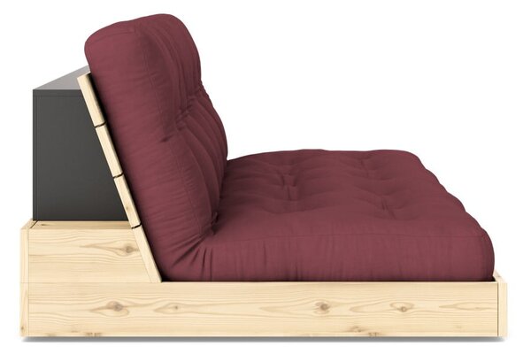 Vínová rozkládací pohovka 196 cm Base – Karup Design