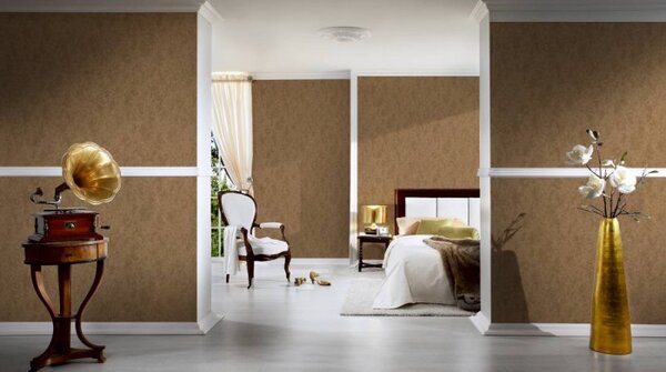 A.S. Création | Vliesová tapeta na zeď Versace 34903-6 | 0,70 x 10,05 m | hnědá, metalická
