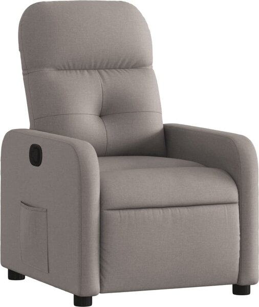 Polohovací křeslo taupe textil