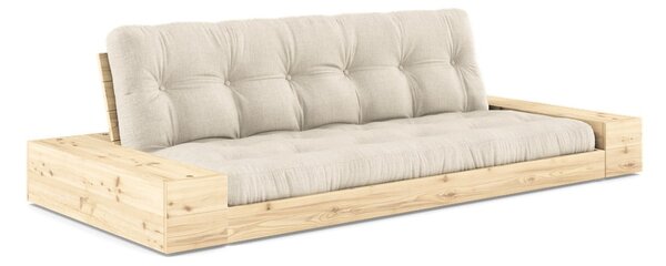 Šedo-béžová lněná rozkládací pohovka 244 cm Base – Karup Design