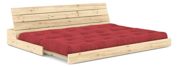 Červená manšestrová rozkládací pohovka 196 cm Base – Karup Design