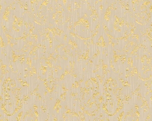 A.S. Création | Vliesová tapeta na zeď Metallic Silk 30660-2 | 0,53 x 10,05 m | béžová, zlatá