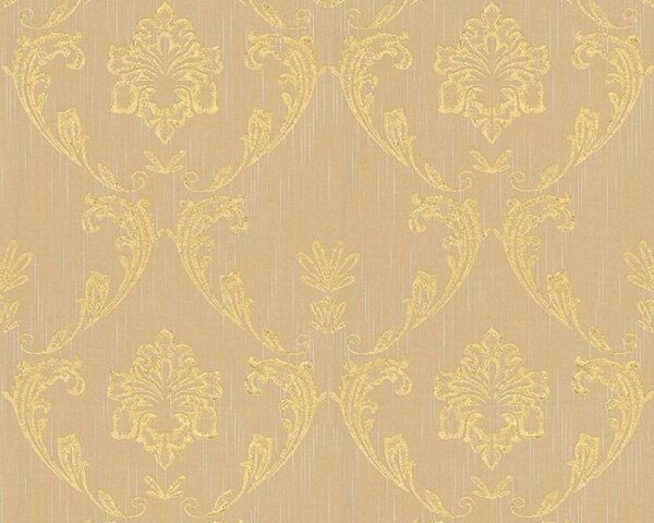 A.S. Création | Vliesová tapeta na zeď Metallic Silk 30658-4 | 0,53 x 10,05 m | žlutá, zlatá