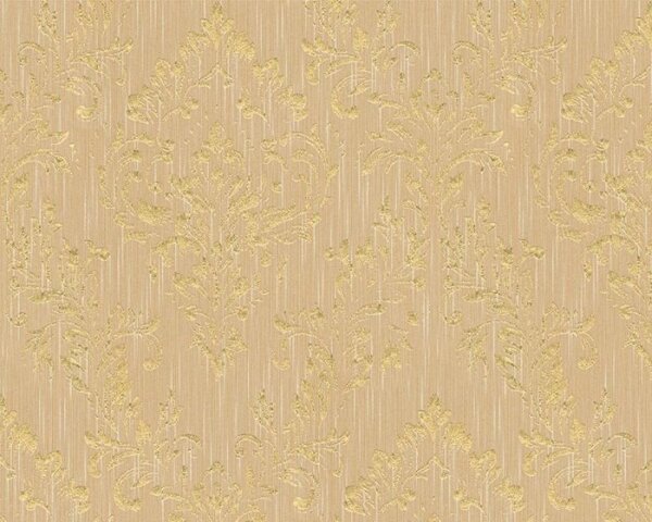 A.S. Création | Vliesová tapeta na zeď Metallic Silk 30659-4 | 0,53 x 10,05 m | žlutá, zlatá