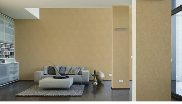 A.S. Création | Vliesová tapeta na zeď Metallic Silk 30659-4 | 0,53 x 10,05 m | žlutá, zlatá