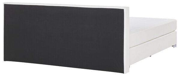Kontinentální postel Umělá kůže PRESIDENT 180 x 200 cm Bílá