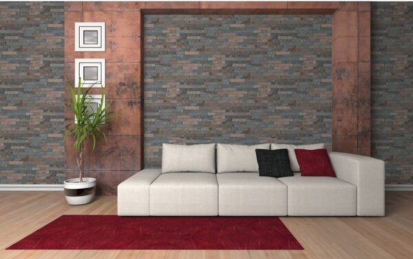 A.S. Création | Vliesová tapeta na zeď Best of Wood & Stone 35582-3 | 0,53 x 10,05 m | černá, hnědá, šedá