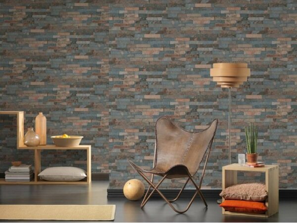 A.S. Création | Vliesová tapeta na zeď Best of Wood & Stone 35582-3 | 0,53 x 10,05 m | černá, hnědá, šedá
