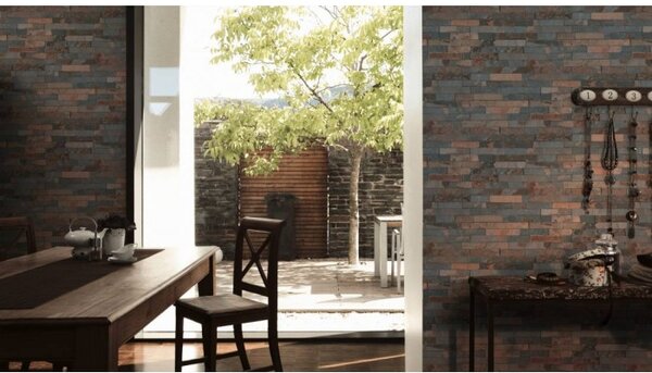 A.S. Création | Vliesová tapeta na zeď Best of Wood & Stone 35582-3 | 0,53 x 10,05 m | černá, hnědá, šedá