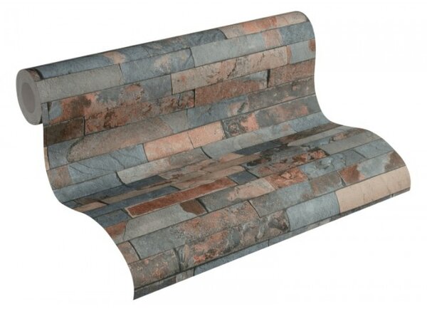 A.S. Création | Vliesová tapeta na zeď Best of Wood & Stone 35582-3 | 0,53 x 10,05 m | černá, hnědá, šedá