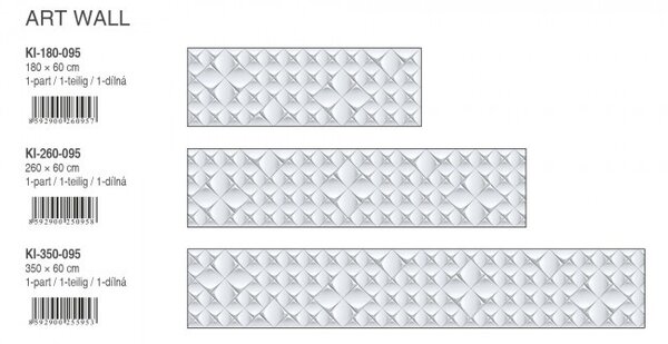 DIMEX | Fototapeta do kuchyně 3D umělecká zeď KI-180-095 | 180 x 60 cm | bílá, šedá