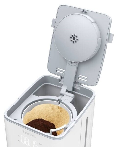 Tefal - Překapávací kávovar s LCD displejem SENSE 1000W/230V bílá