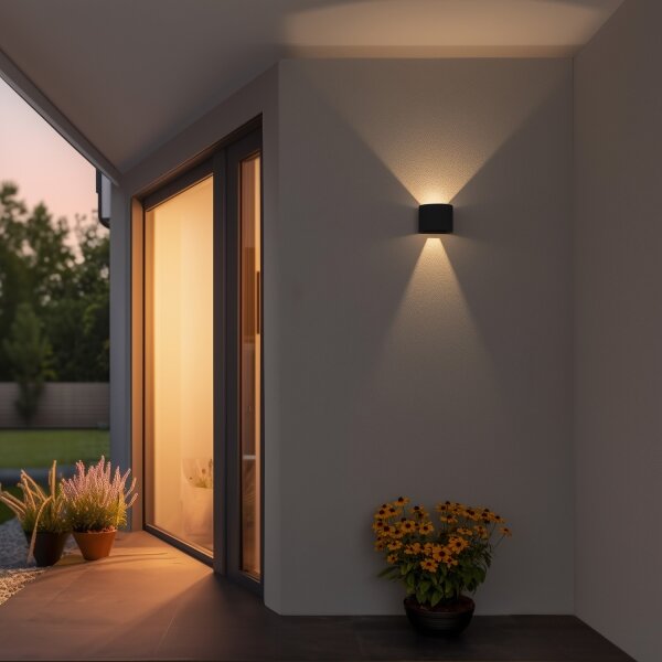 Brilagi - LED Venkovní nástěnné svítidlo RONDO LED/6W/230V černá IP54