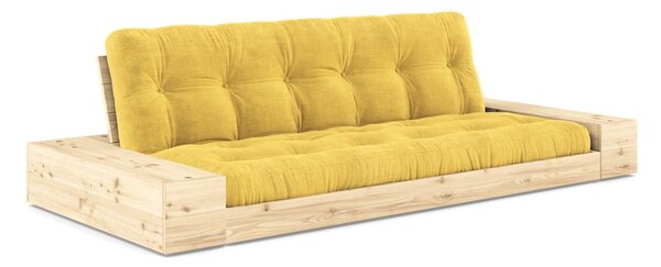 Žlutá manšestrová rozkládací pohovka 244 cm Base – Karup Design