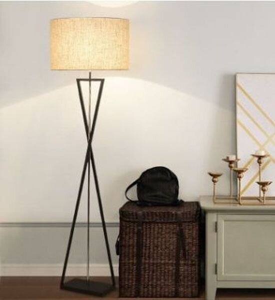 Abigali Sand Glass stojací lampa 1x40 W bílá-černá FSG-W-E27