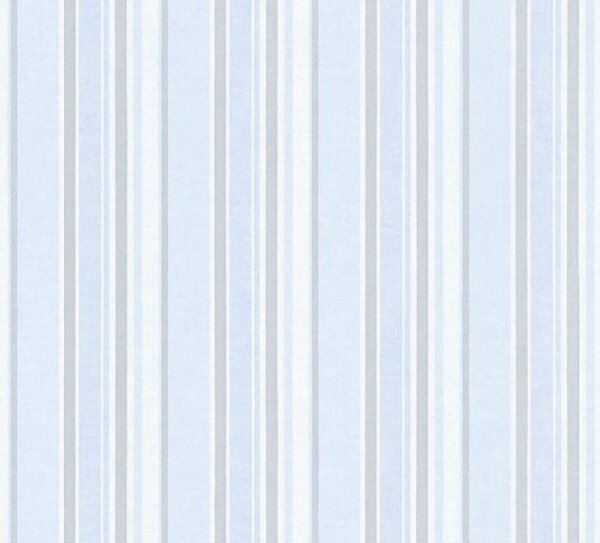 A.S. Création | Vliesová tapeta na zeď Little Stars 35849-3 | 0,53 x 10,05 m | modrá, šedá, metalická