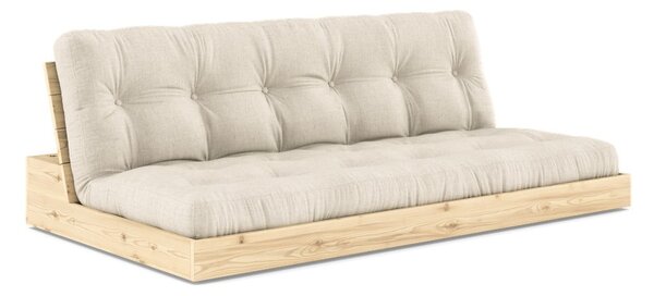 Šedo-béžová lněná rozkládací pohovka 196 cm Base – Karup Design