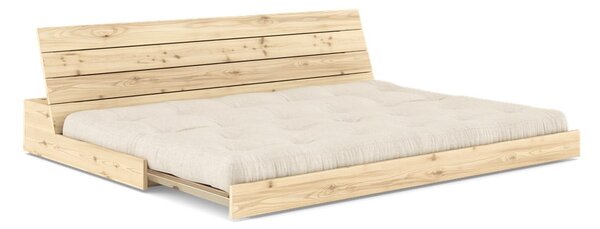 Šedo-béžová lněná rozkládací pohovka 196 cm Base – Karup Design
