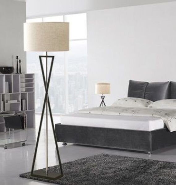 Abigali Sand Glass stojací lampa 1x40 W bílá-černá FSG-W-E27