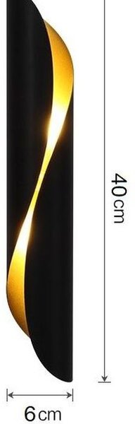 Abigali Drill nástěnné svítidlo 2x40 W černá-zlatá KGG2E14