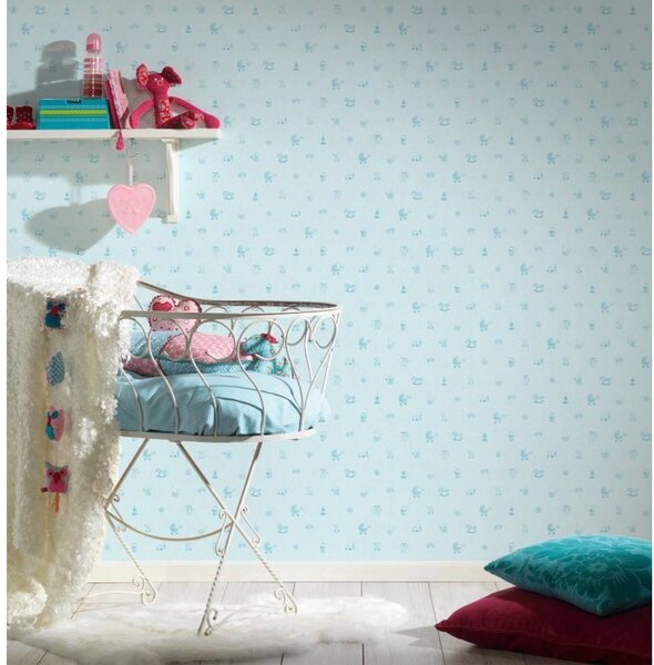 A.S. Création | Vliesová tapeta na zeď Little Stars 35854-2 | 0,53 x 10,05 m | modrá
