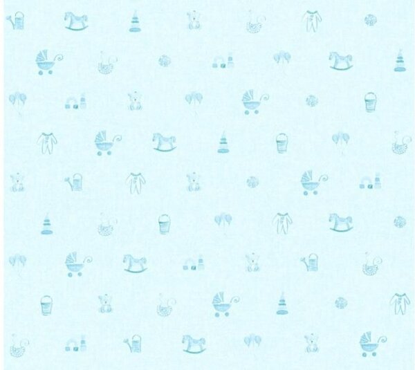 A.S. Création | Vliesová tapeta na zeď Little Stars 35854-2 | 0,53 x 10,05 m | modrá