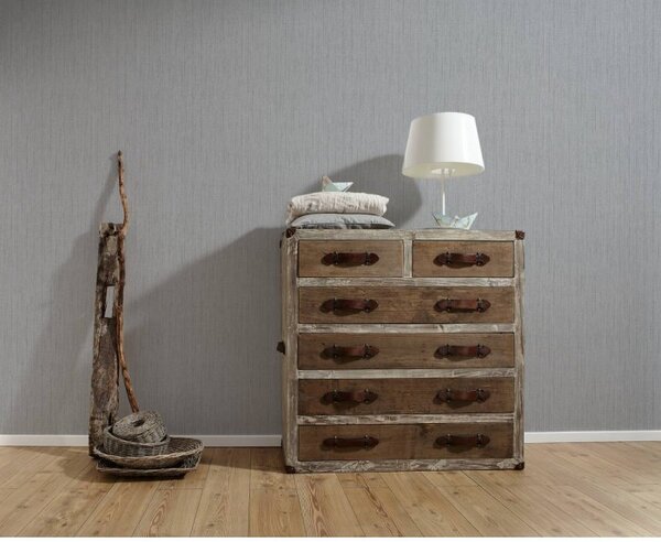 A.S. Création | Vliesová tapeta na zeď Casual Living 3443-28 | 0,53 x 10,05 m | metalická, šedá