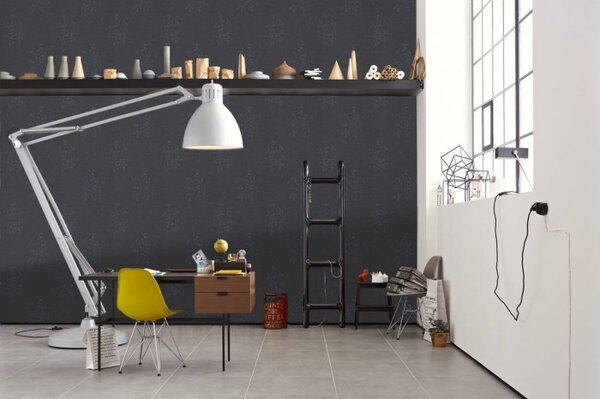 A.S. Création | Vliesová tapeta na zeď Designschungel 36082-6 | 0,53 x 10,05 m | metalická, šedá, černá