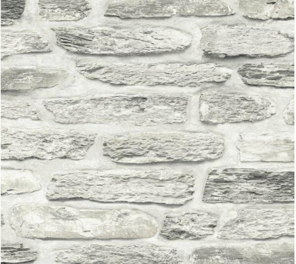 Vliesová tapeta na zeď Dimex 2020 36478-3 | 0,53 x 10,05 m | bílá, šedá, krémová | A.S. Création