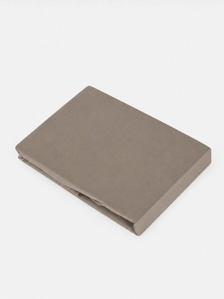 Spirit of OM napínací žerzejové prostěradlo z bio bavlny - hnědé