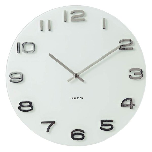 KARLSSON Nástěnné hodiny Vintage kulaté bílé ∅ 35 cm