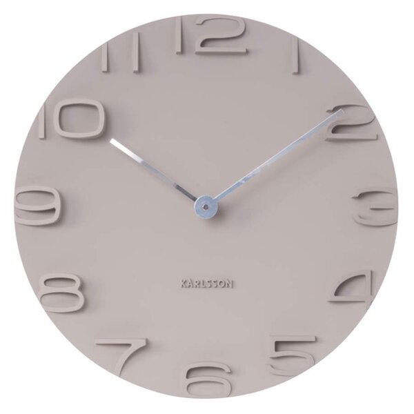 KARLSSON Nástěnné hodiny On the Edge šedé ∅ 42 cm