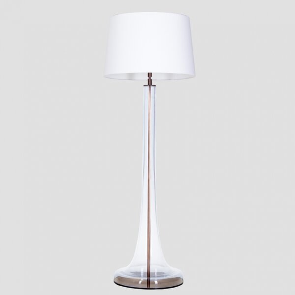 4concepts Designová stojací lampa ZURICH TRANSPARENT Barva: Bílá