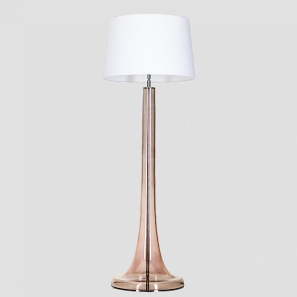 4concepts Designová stojací lampa ZURICH TRANSPARENT COPPER Barva: Bílá