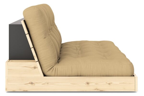 Rozkládací pohovka v hořčicové barvě 196 cm Base – Karup Design