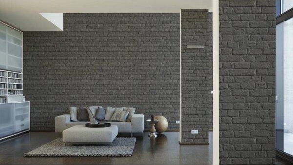 A.S. Création | Vliesová tapeta na zeď Metropolitan Stories 36912-1 | 0,53 x 10,05 m | šedá, černá