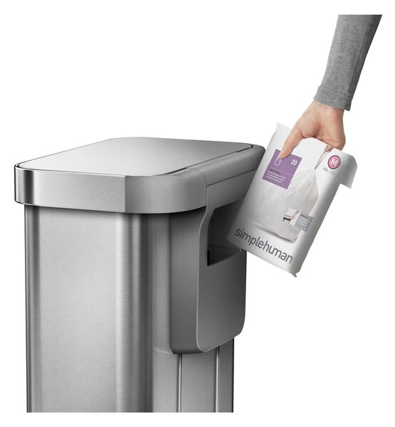 Pedálový odpadkový koš z nerezové oceli 45 l - simplehuman