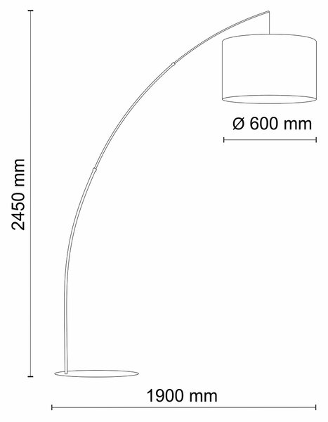 Podlahová lampa TK 3060 MOBY bílá