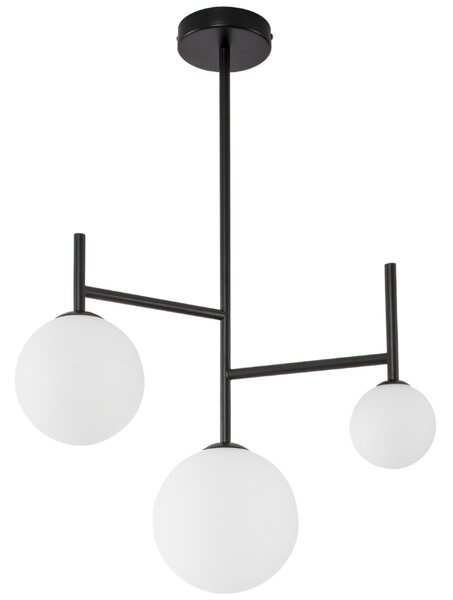 Opálově bílé skleněné závěsné světlo Nova Luce Licato 49 cm