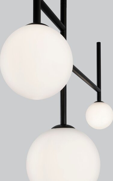 Opálově bílé skleněné závěsné světlo Nova Luce Licato 73 cm