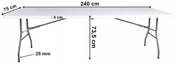 Supplies Viking 242 cm bufetový stůl bílý