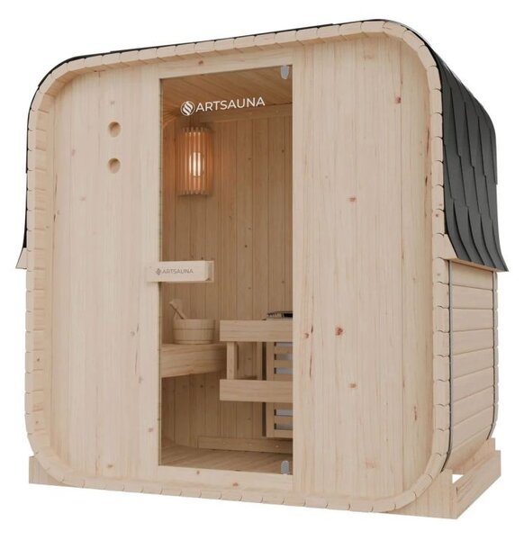 Zahradní sauna Cube pro 2 osoby s kamny 3,6 kW