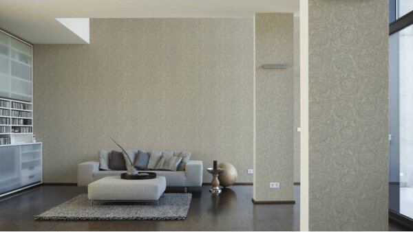 A.S. Création | Vliesová tapeta na zeď Versace 36692-1 | 0,70 x 10,05 m | metalická, bílá
