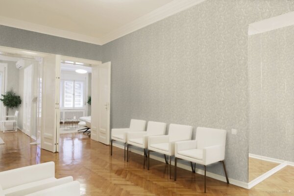 A.S. Création | Vliesová tapeta na zeď Versace 36692-1 | 0,70 x 10,05 m | metalická, bílá