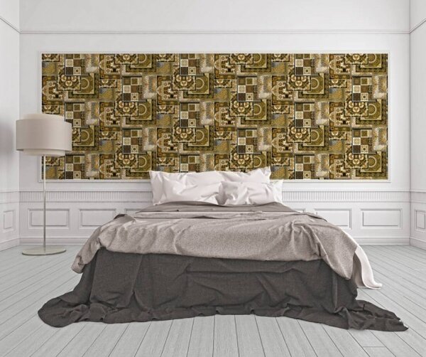 A.S. Création | Vliesová tapeta na zeď Versace 37048-3 | 0,70 x 10,05 m | černá, bílá, zlatá, šedá